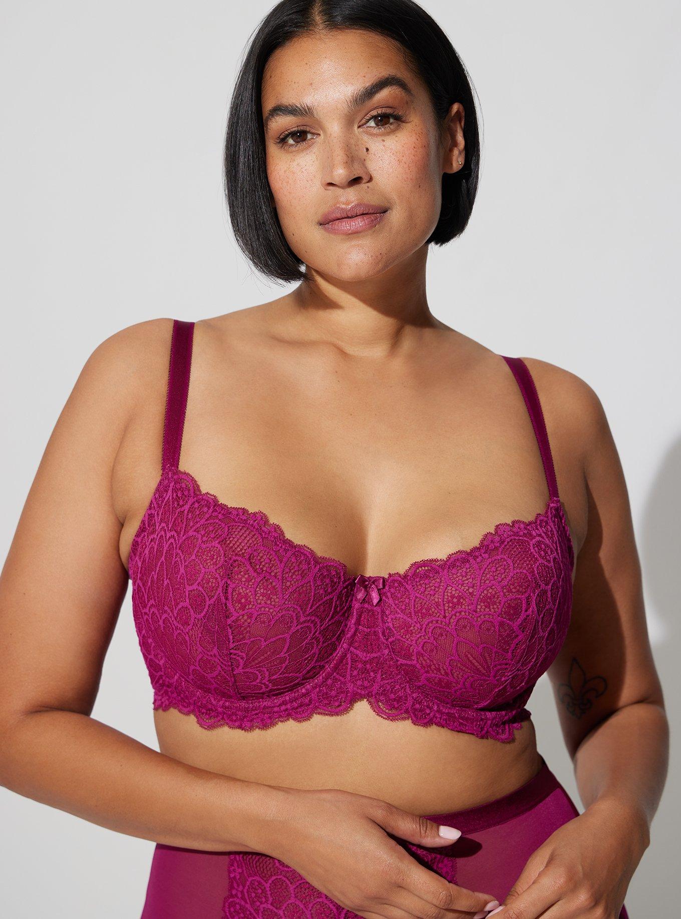 Best Brand New With Tag Torrid 40dd Plum Purple Bra With Black