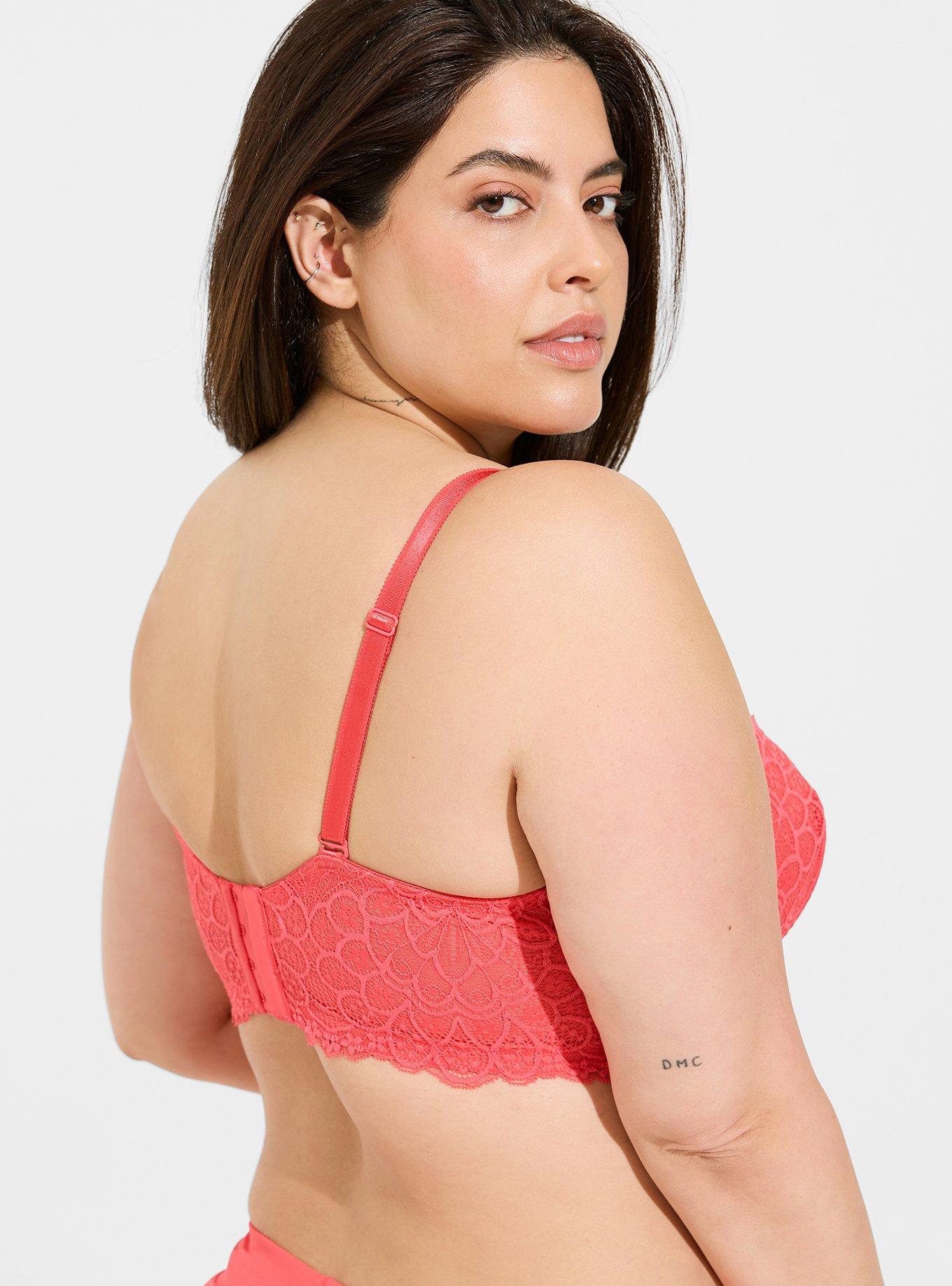 Women Lace Bra Full Coverage Underwire Unlined Plus Size Bras Top 34 36 38  40 42 44 46 C D E F G H I (Bands Size : 42, Color : Red) : :  Clothing, Shoes & Accessories