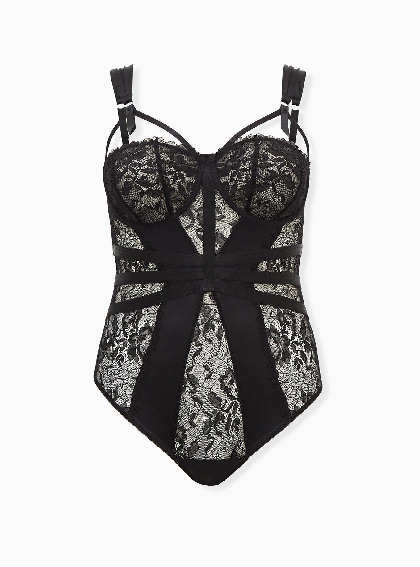 Torrid Satin and popular Lace Bodysuit Lingerie 00