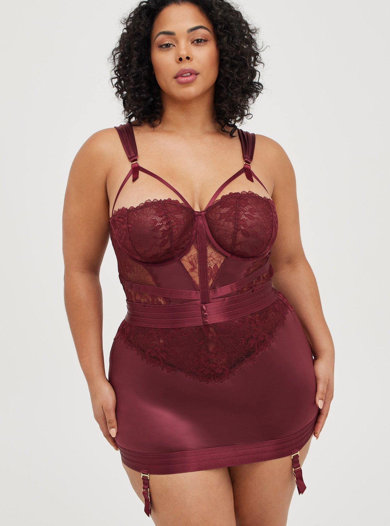 Torrid Satin and Lace authentic Bodysuit Lingerie 00