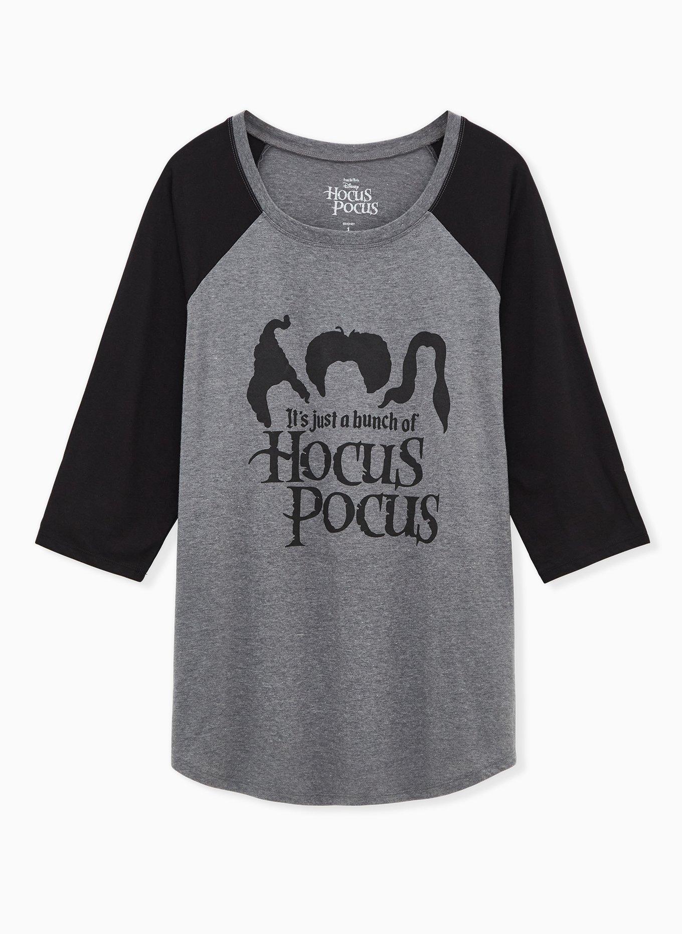 Plus Size - Hocus Pocus Slim Fit Raglan Tee - Heather Grey - Torrid