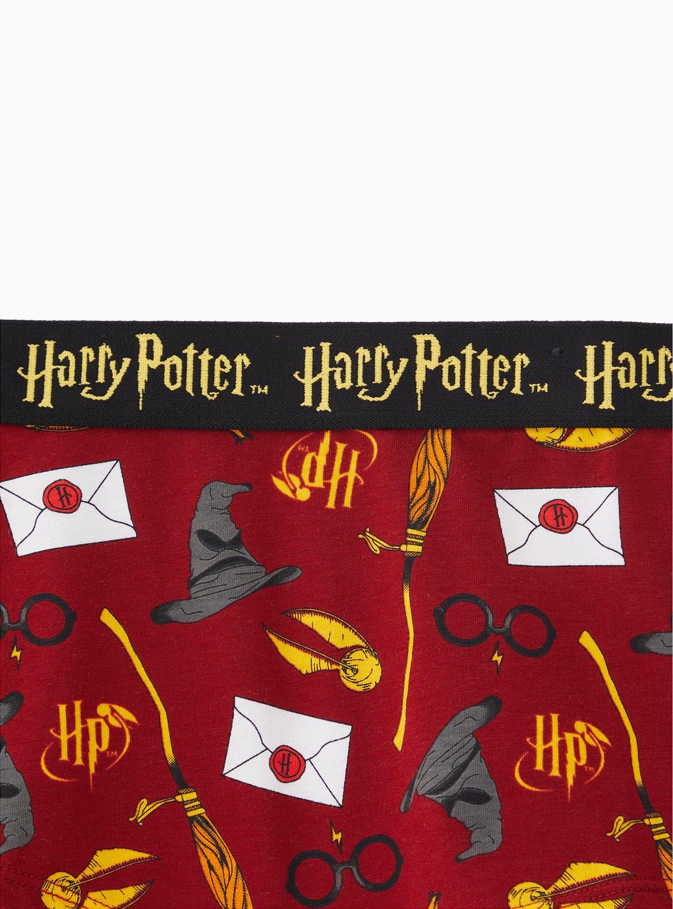 Plus Size Harry Potter Sorting Hat Red Cotton Boy Short Panty, MULTI, alternate
