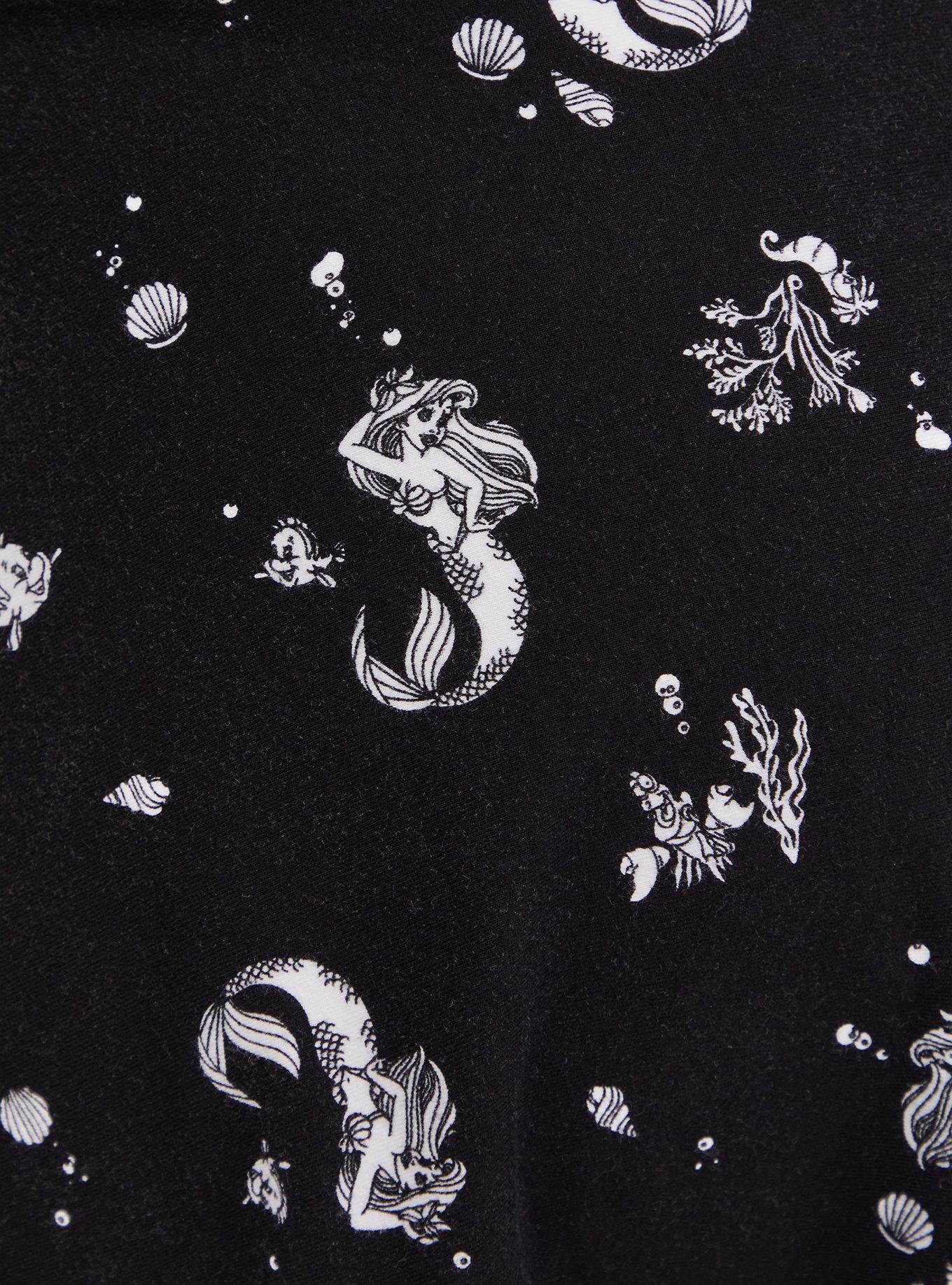 Disney The Little Mermaid Ariel Black Jersey Skater Skirt, MULTI, alternate