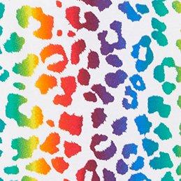 Plus Size Cotton Mid-Rise Cheeky Panty, RAINBOW LEO WHITE, swatch