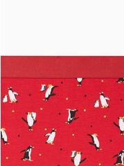 Cotton Mid-Rise Cheeky Panty, PENGUINS RED DOT, alternate