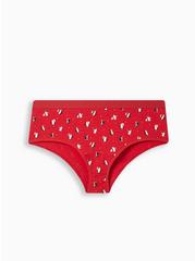 Cotton Mid-Rise Cheeky Panty, PENGUINS RED DOT, hi-res