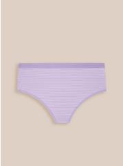 Cotton Mid-Rise Cheeky Panty, TEDDY STRIPE ORCHID BLOOM: LAVENDER, alternate