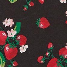 Cotton Mid-Rise Cheeky Panty, SWEET STRAWBERRIES BLACK: BLACK, swatch