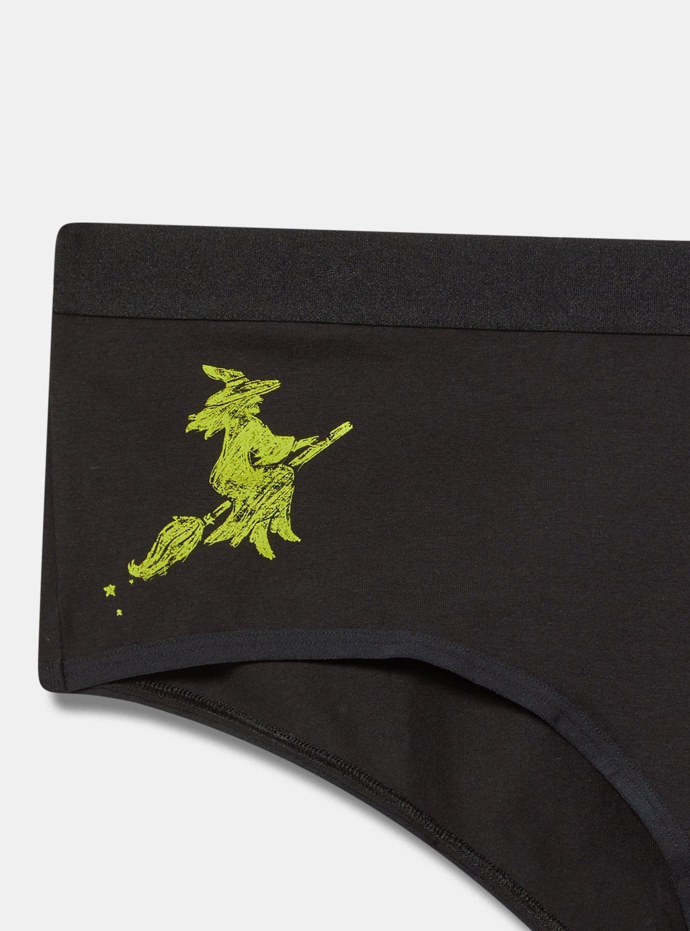 Cotton Mid-Rise Cheeky Panty, WITCH PLEASE RICH BLACK, alternate
