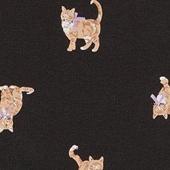 Cotton Mid-Rise Cheeky Panty, DARLING CATS RICH BLACK, swatch