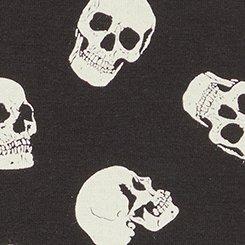 Cotton Mid-Rise Cheeky Panty, OLD SCHOOL SKULLS RICH BLACK, swatch