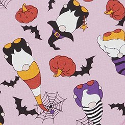 Cotton Mid-Rise Cheeky Panty, HAUNTED GNOMES MAUVE MIST, swatch