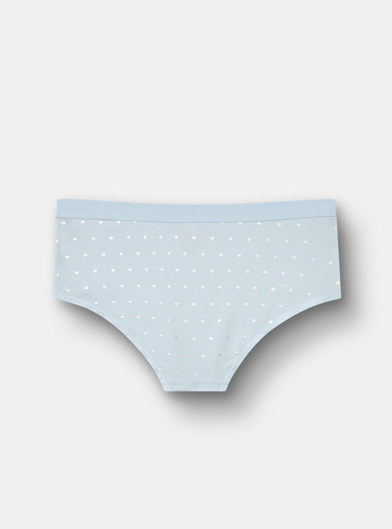 Cotton Mid-Rise Cheeky Panty, BRANDY HEARTS SKYWAY SILVER FOIL, alternate