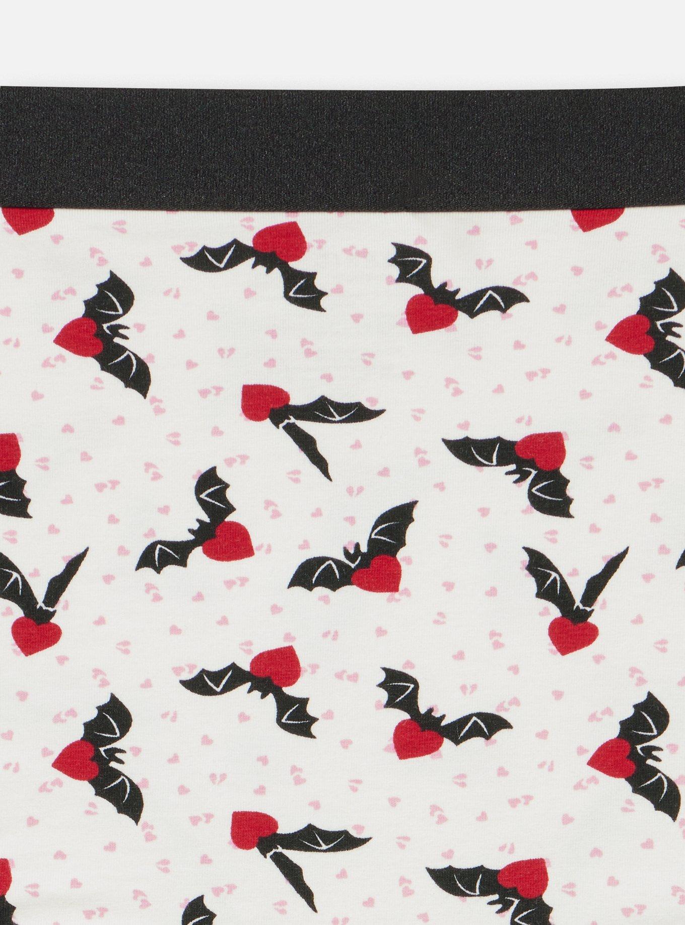 Cotton Mid-Rise Cheeky Panty, HEART BATS CLOUD DANCER, alternate