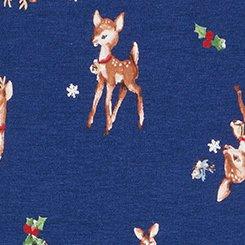 Plus Size Cotton Mid-Rise Cheeky Panty, DOE A DEER SMALL MEDIEVAL BLUE, swatch