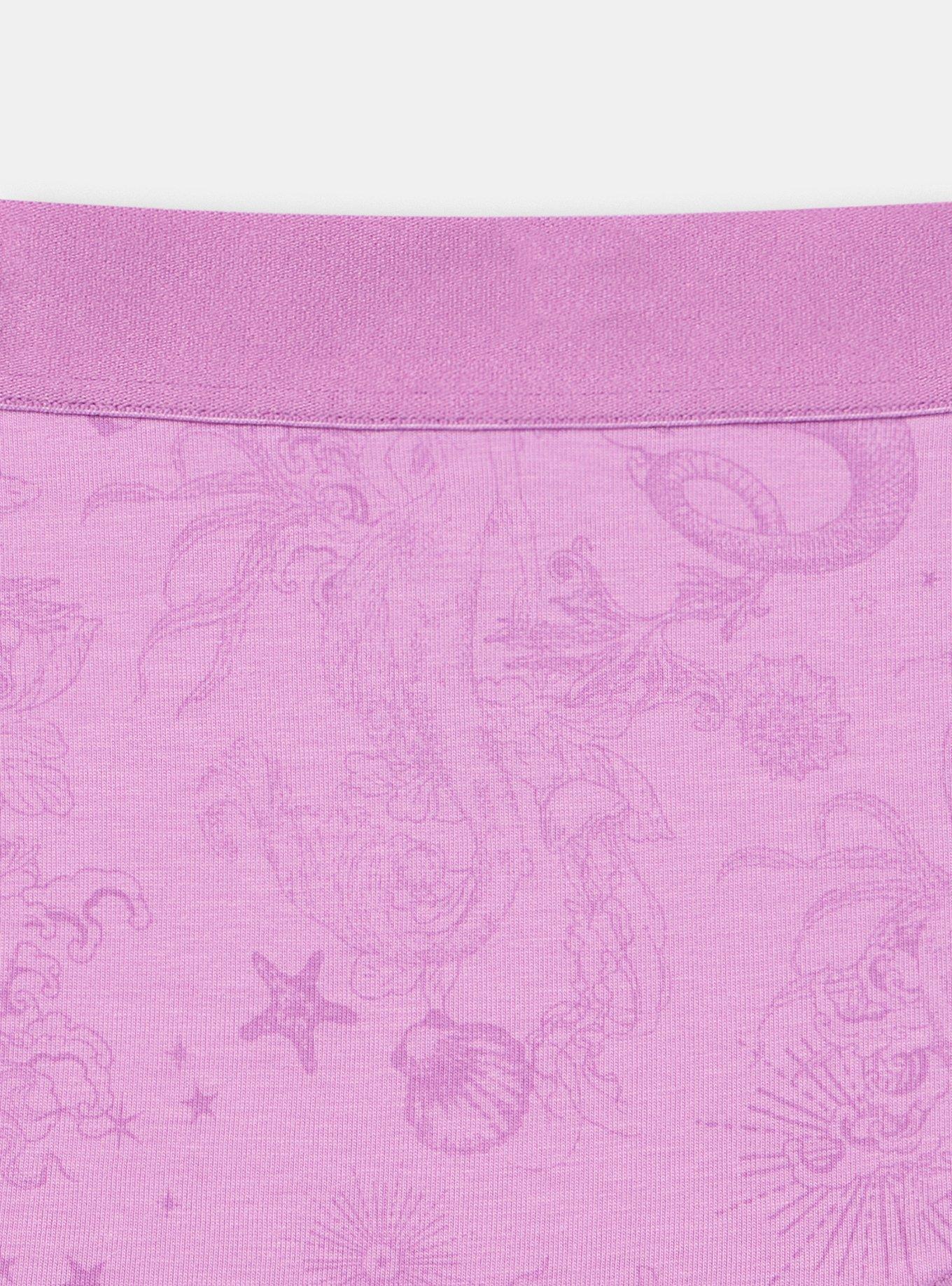 Cotton Mid-Rise Cheeky Panty, OCEAN MERMAID FANTASY PURPLE, alternate