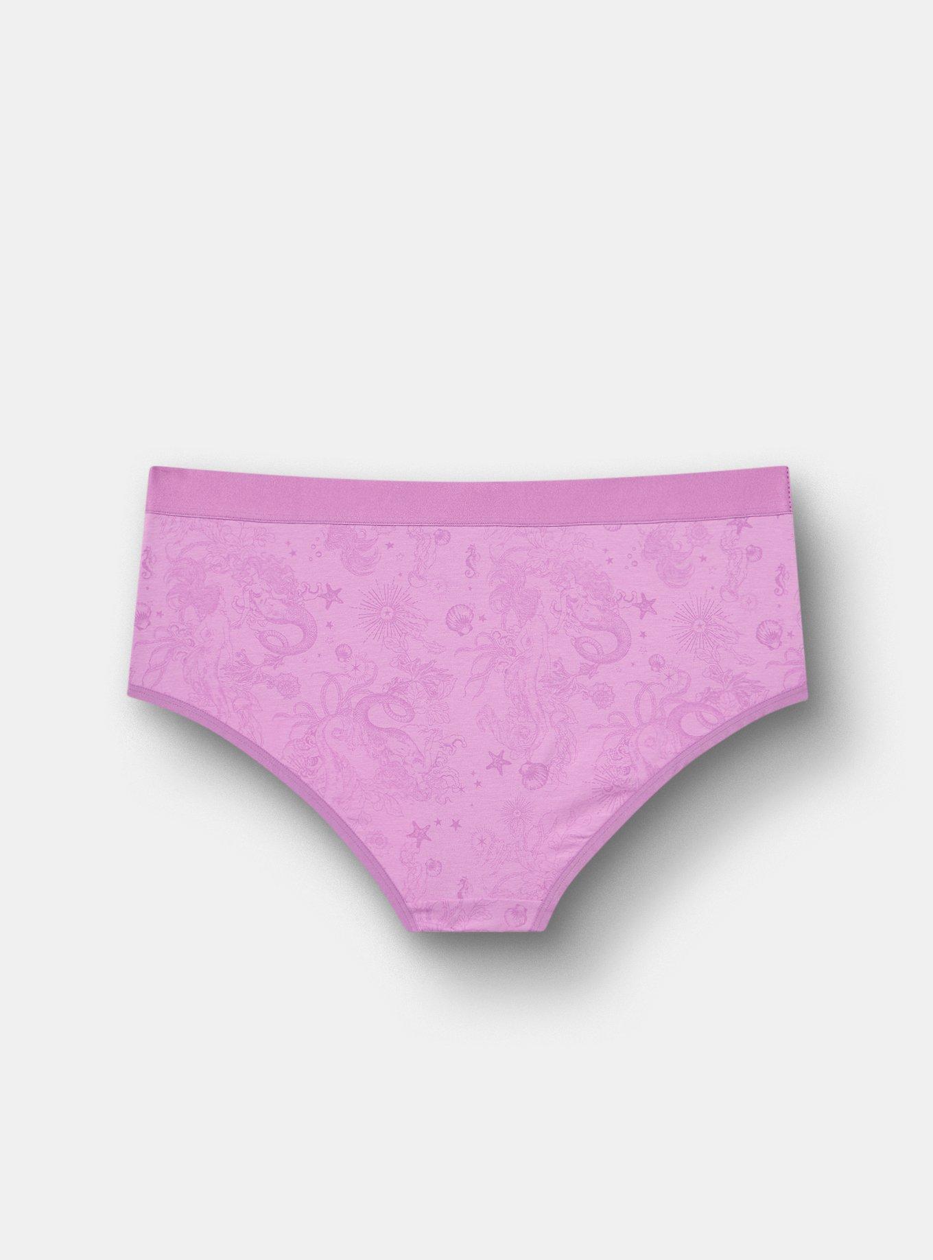 Cotton Mid-Rise Cheeky Panty, OCEAN MERMAID FANTASY PURPLE, alternate