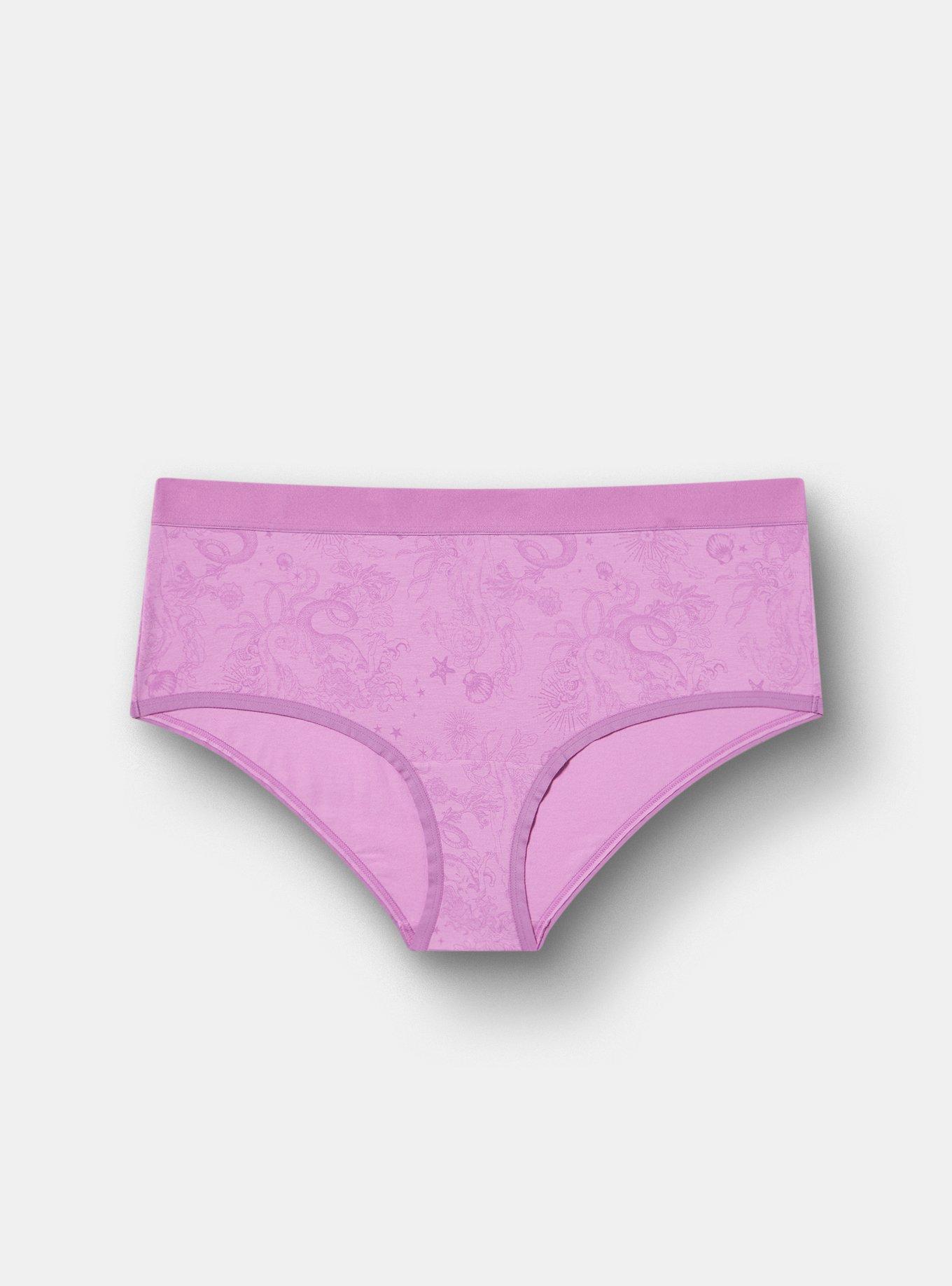 Cotton Mid-Rise Cheeky Panty, OCEAN MERMAID FANTASY PURPLE, hi-res