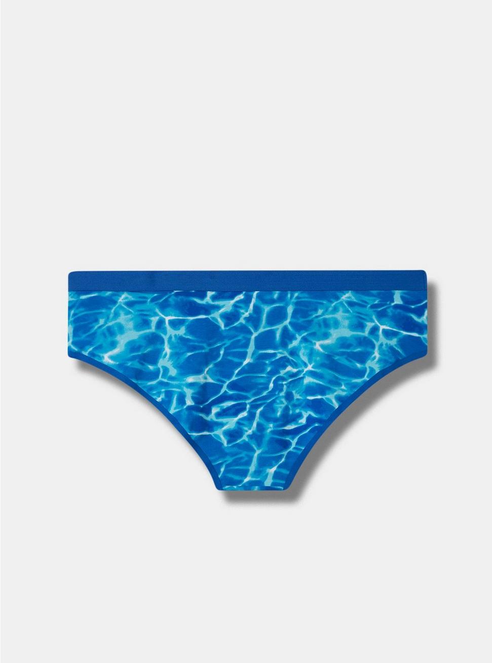 Cotton Mid-Rise Hipster Panty, BAHAMAS WATER: BLUE, alternate