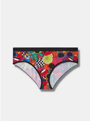 Cotton Mid-Rise Hipster Panty, FASHION ICON BLACK, hi-res