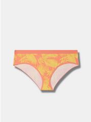 Cotton Mid-Rise Hipster Panty, SHADED PALMS CORAL, hi-res