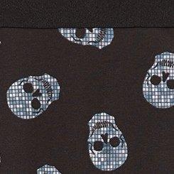 Cotton Mid-Rise Hipster Panty, CRYSTAL SKULLS RICH BLACK, swatch