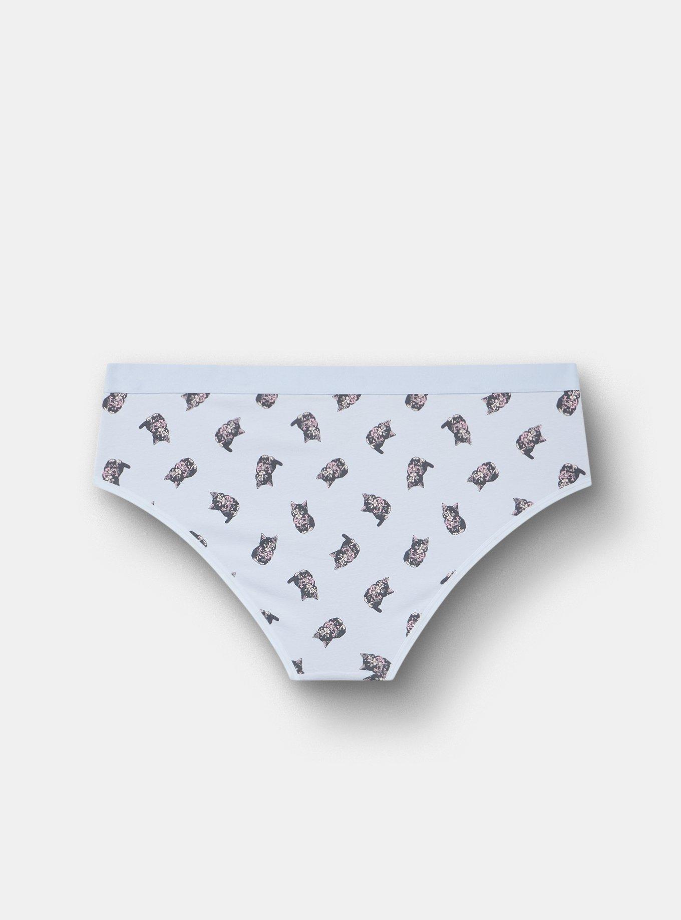 Cotton Mid-Rise Hipster Panty, BOW KITTIES SKYWAY, alternate