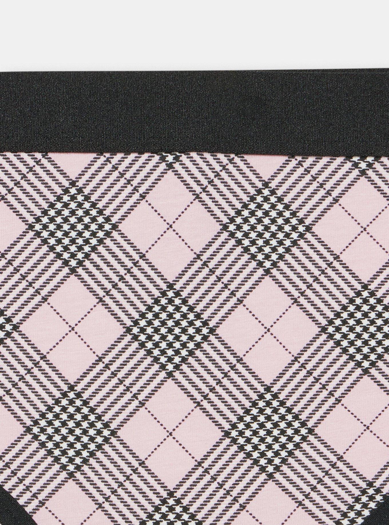 Cotton Mid-Rise Hipster Panty, MARGARET PLAID BLEACHED MAUVE, alternate