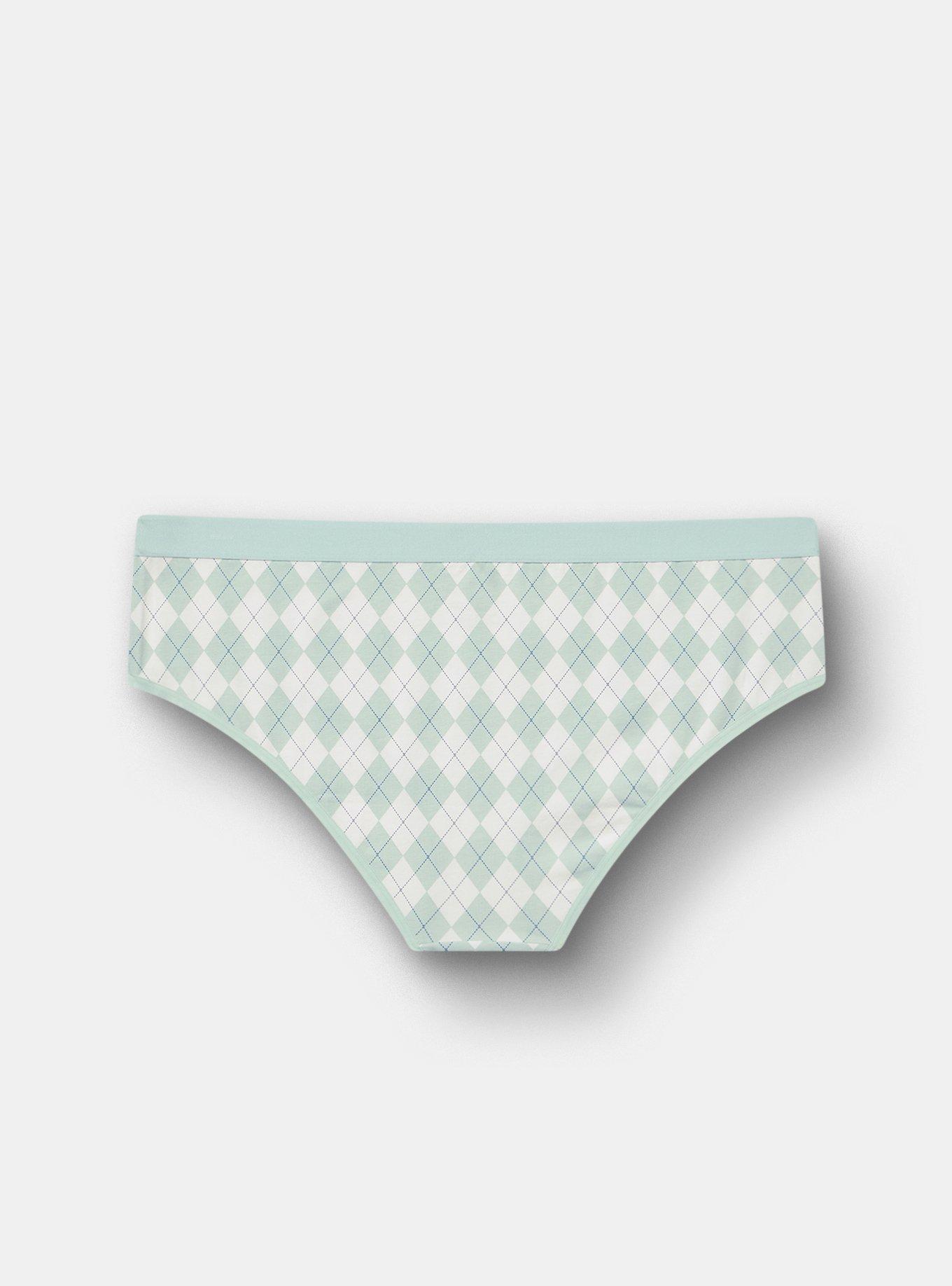 Cotton Mid-Rise Hipster Panty, DETENTION ARGYLE HARBOR GREY, alternate