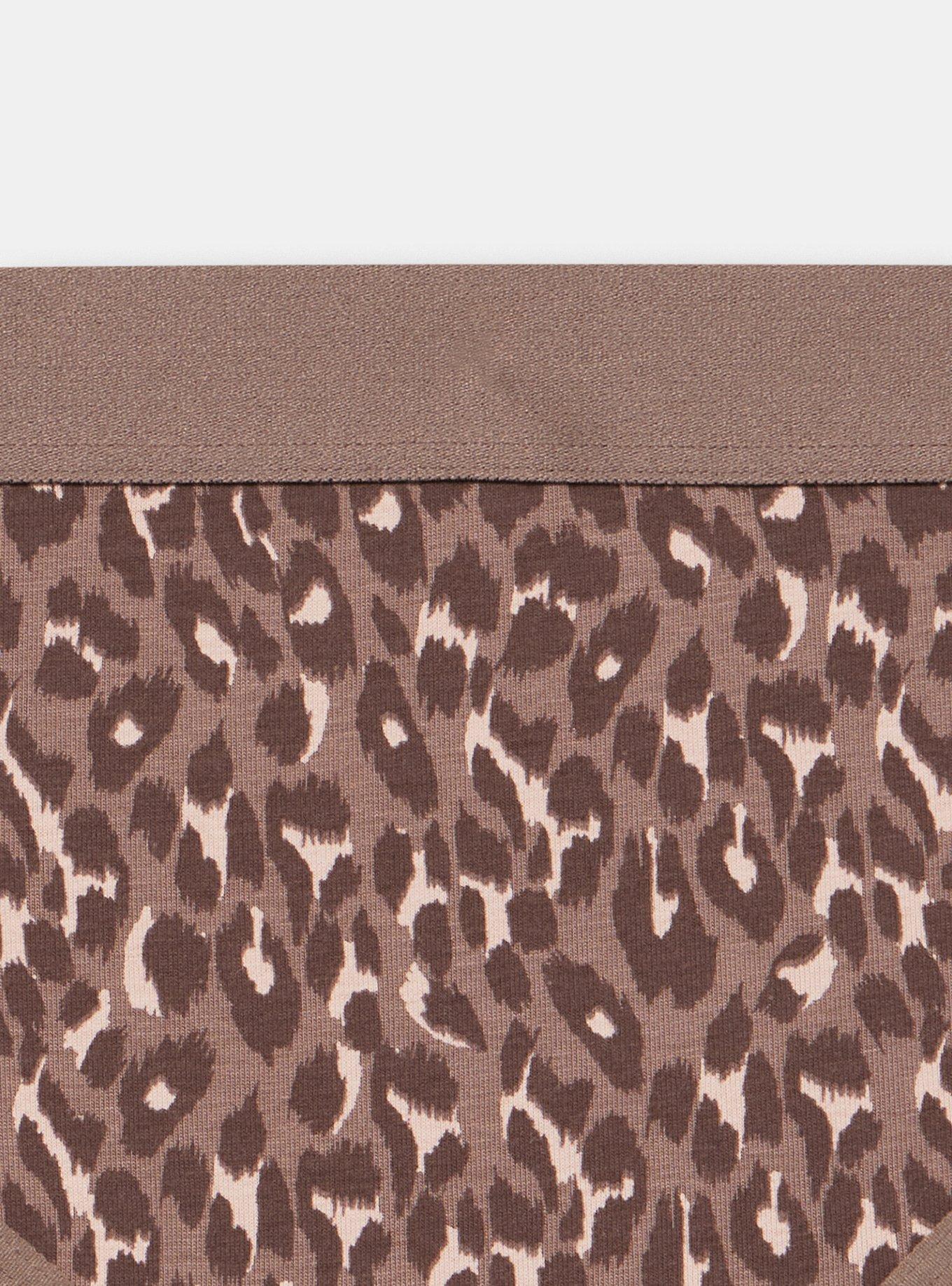 Cotton Mid-Rise Hipster Panty, HYPER LEOPARD DEEP TAUPE, alternate