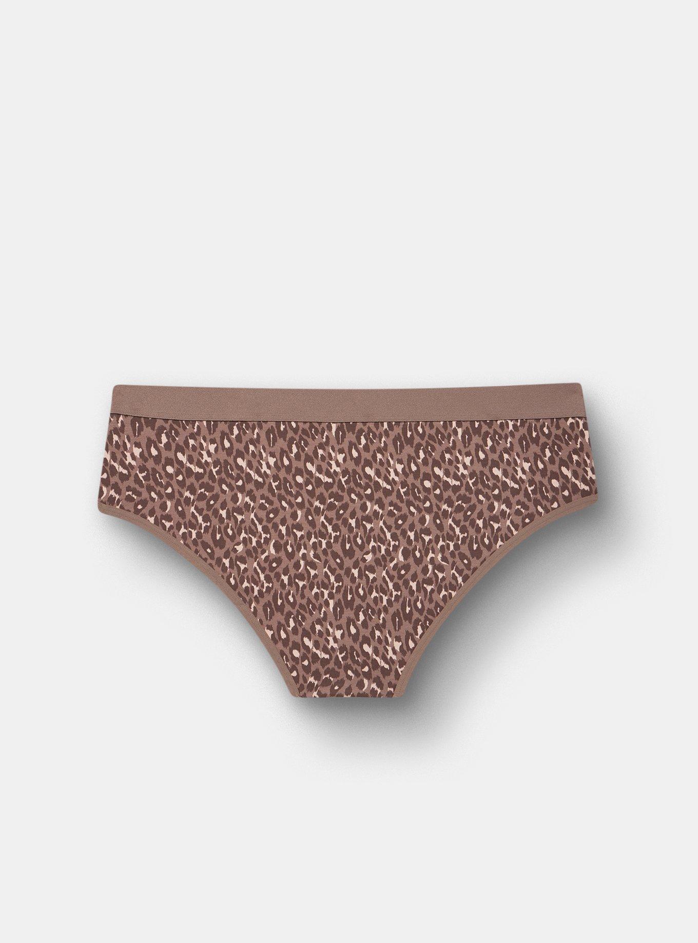 Cotton Mid-Rise Hipster Panty, HYPER LEOPARD DEEP TAUPE, alternate