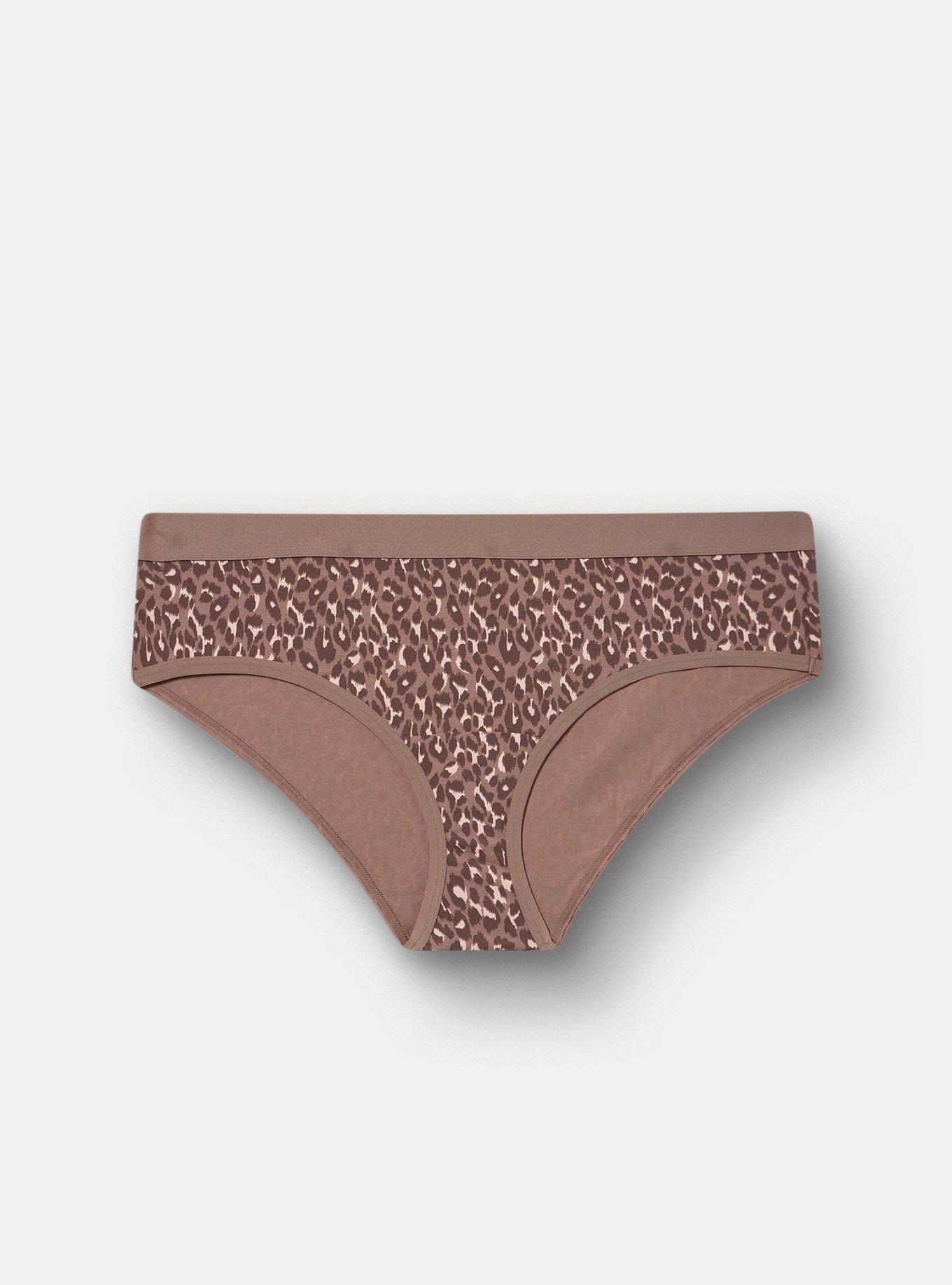 Cotton Mid-Rise Hipster Panty, HYPER LEOPARD DEEP TAUPE, hi-res