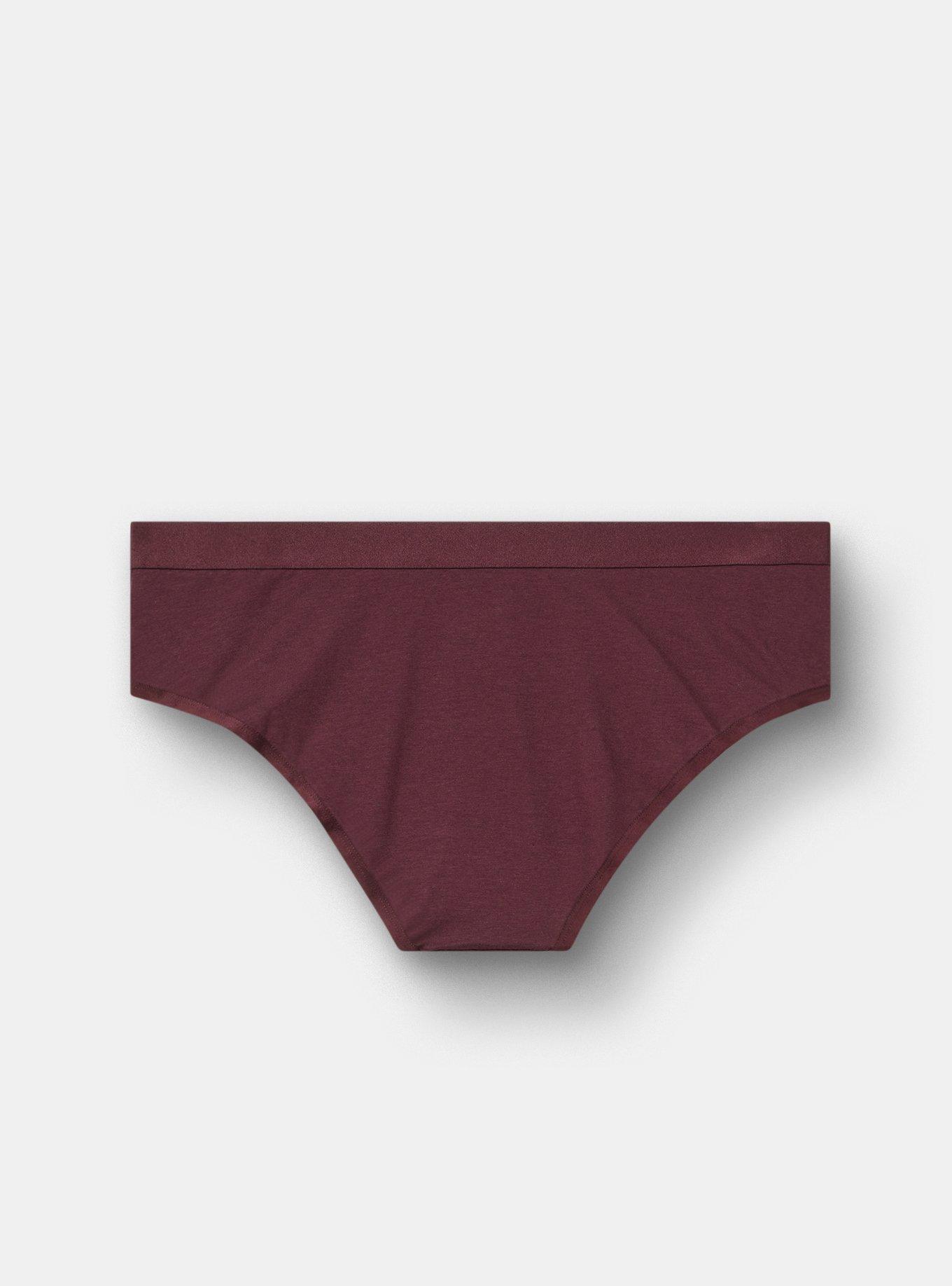 Cotton Mid-Rise Hipster Panty, SWEETHEART PUPPY WINETASTING, alternate