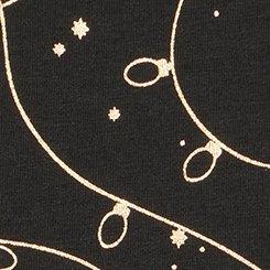 Plus Size Cotton Mid-Rise Hipster Panty, LIT UP RICH BLACK GOLD FOIL, swatch