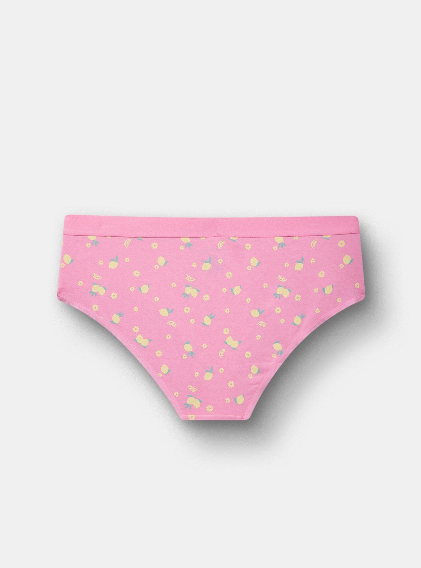 Cotton Mid-Rise Hipster Panty, LEMONS PINK, alternate