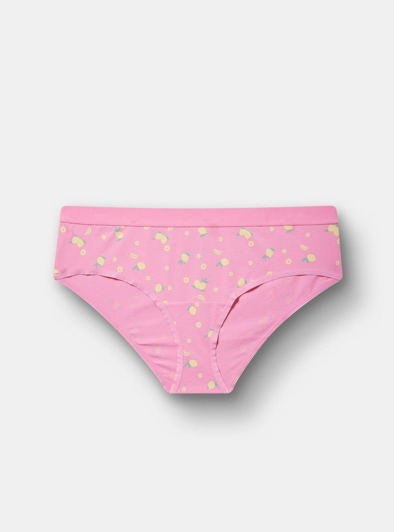Cotton Mid-Rise Hipster Panty, LEMONS PINK, hi-res