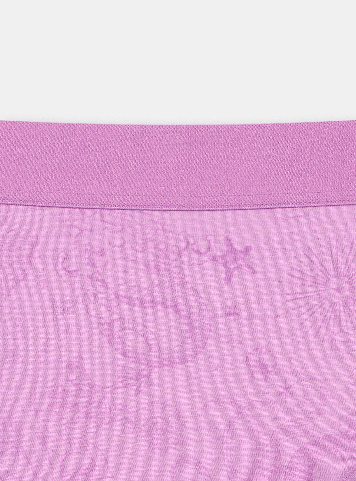 Cotton Mid-Rise Hipster Panty, OCEAN MERMAID FANTASY PURPLE, alternate