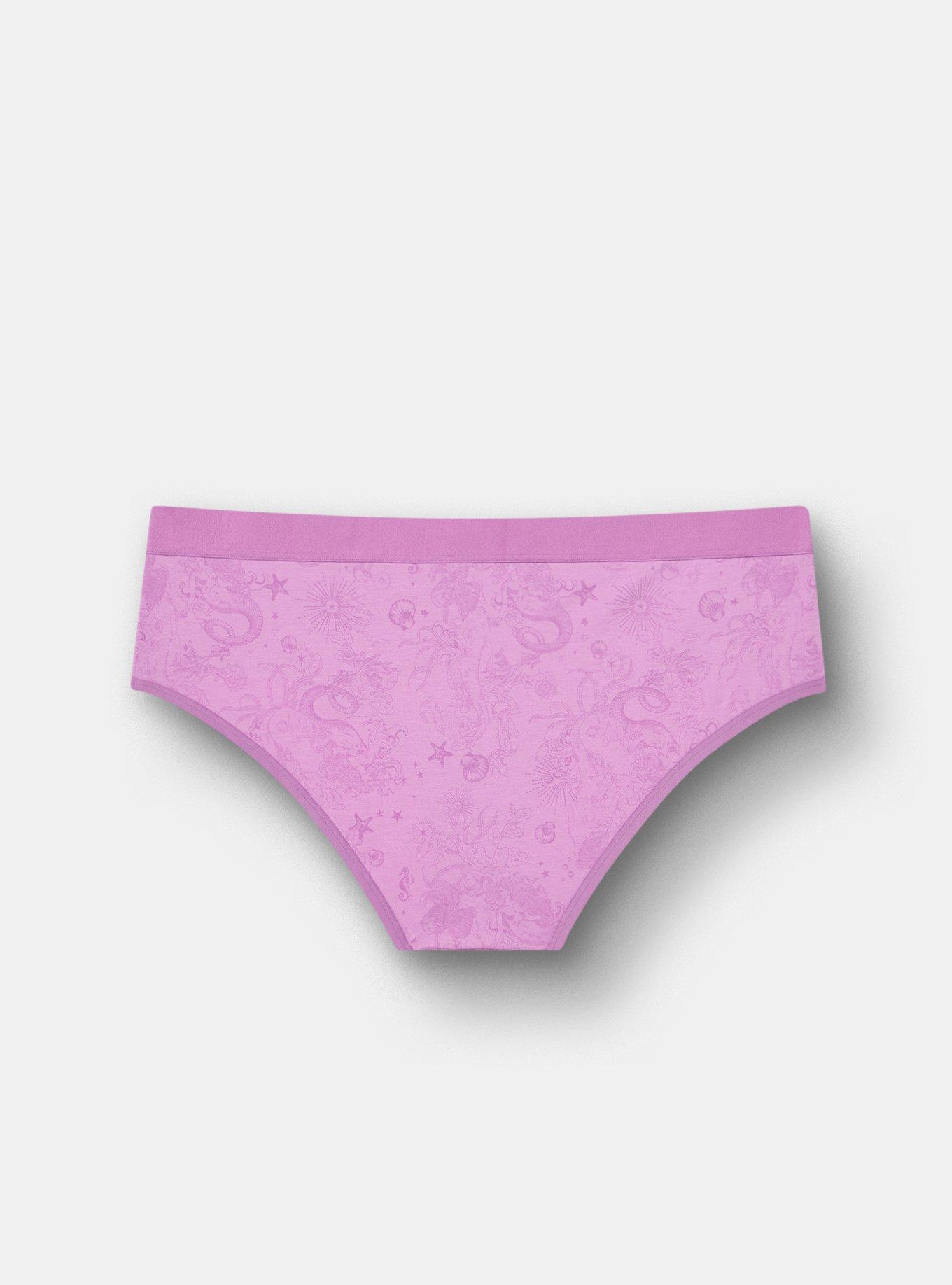 Cotton Mid-Rise Hipster Panty, OCEAN MERMAID FANTASY PURPLE, alternate