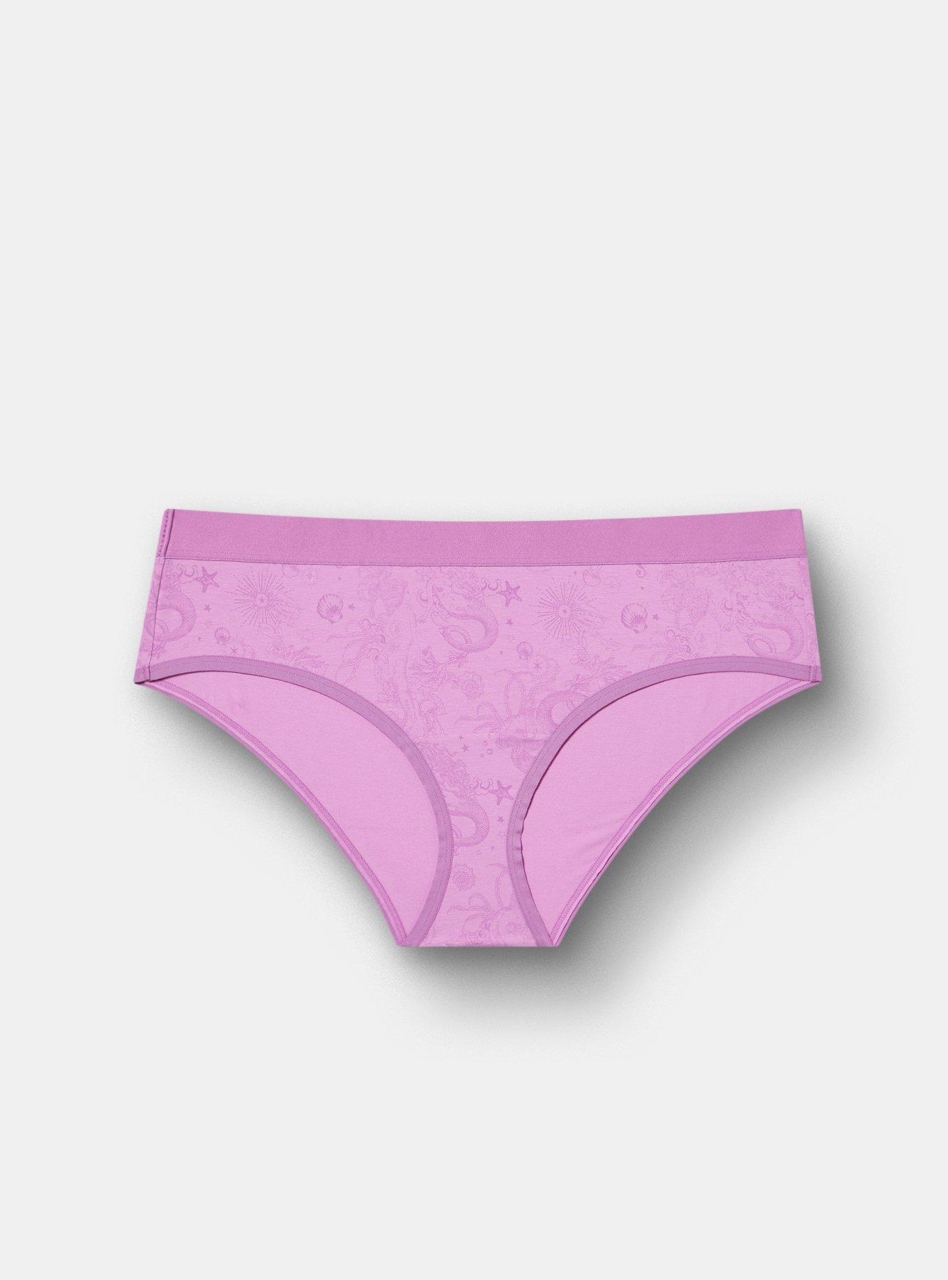 Cotton Mid-Rise Hipster Panty, OCEAN MERMAID FANTASY PURPLE, hi-res
