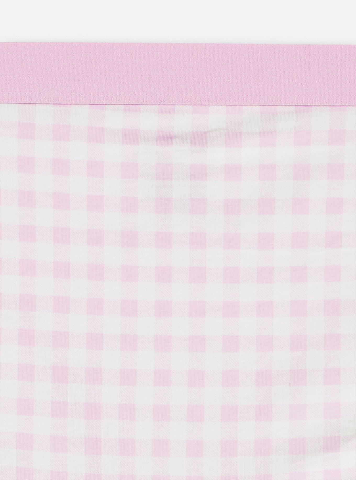 Cotton Mid-Rise Hipster Panty, LOVELY GINGHAM PINK, alternate