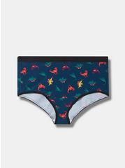 Cotton Mid-Rise Brief Panty, DINO TOSS BLUE, hi-res
