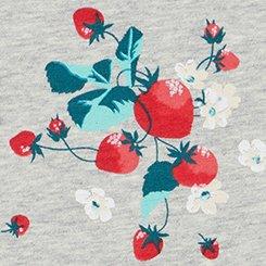 Cotton Mid-Rise Brief Panty, SWEET STRAWBERRIES HEATHER GRAY, swatch