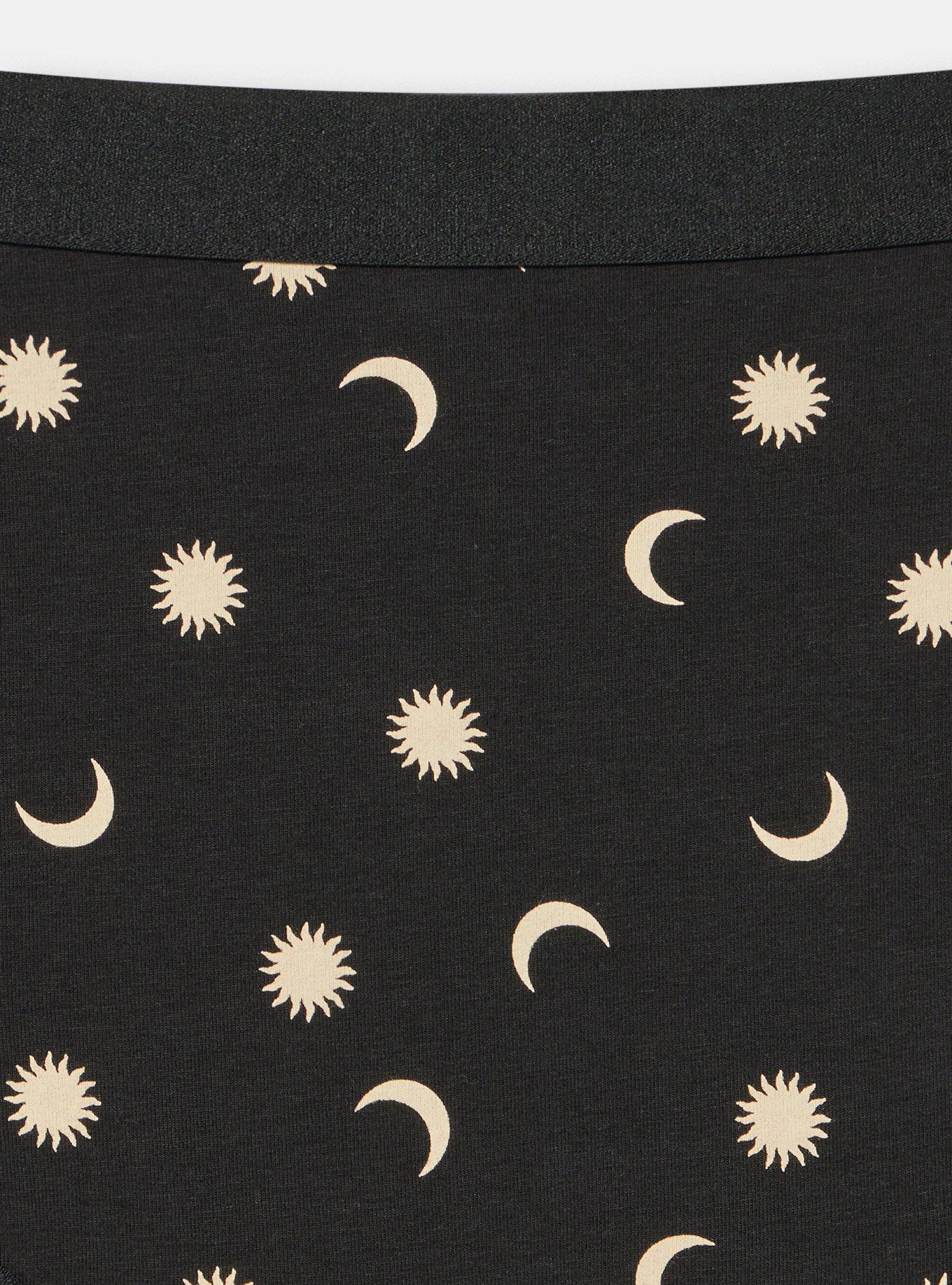 Cotton Mid-Rise Brief Panty, PICKED STARS BLACK, alternate