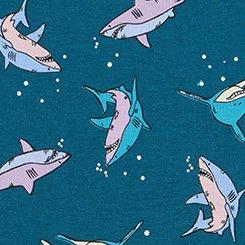 Cotton Mid-Rise Brief Panty, BOLD SHARKS TEAL, swatch