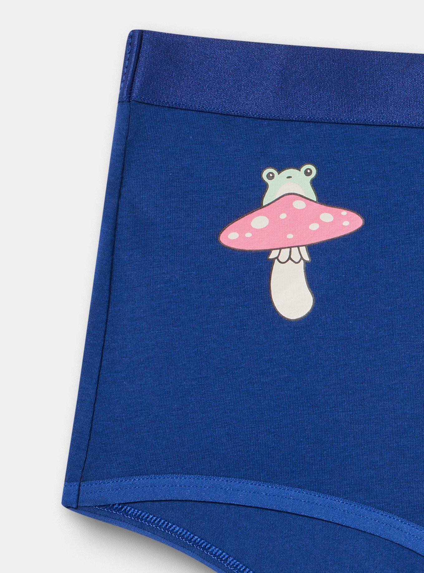 Cotton Mid-Rise Brief Panty, TOADSTOOL BLUE, alternate