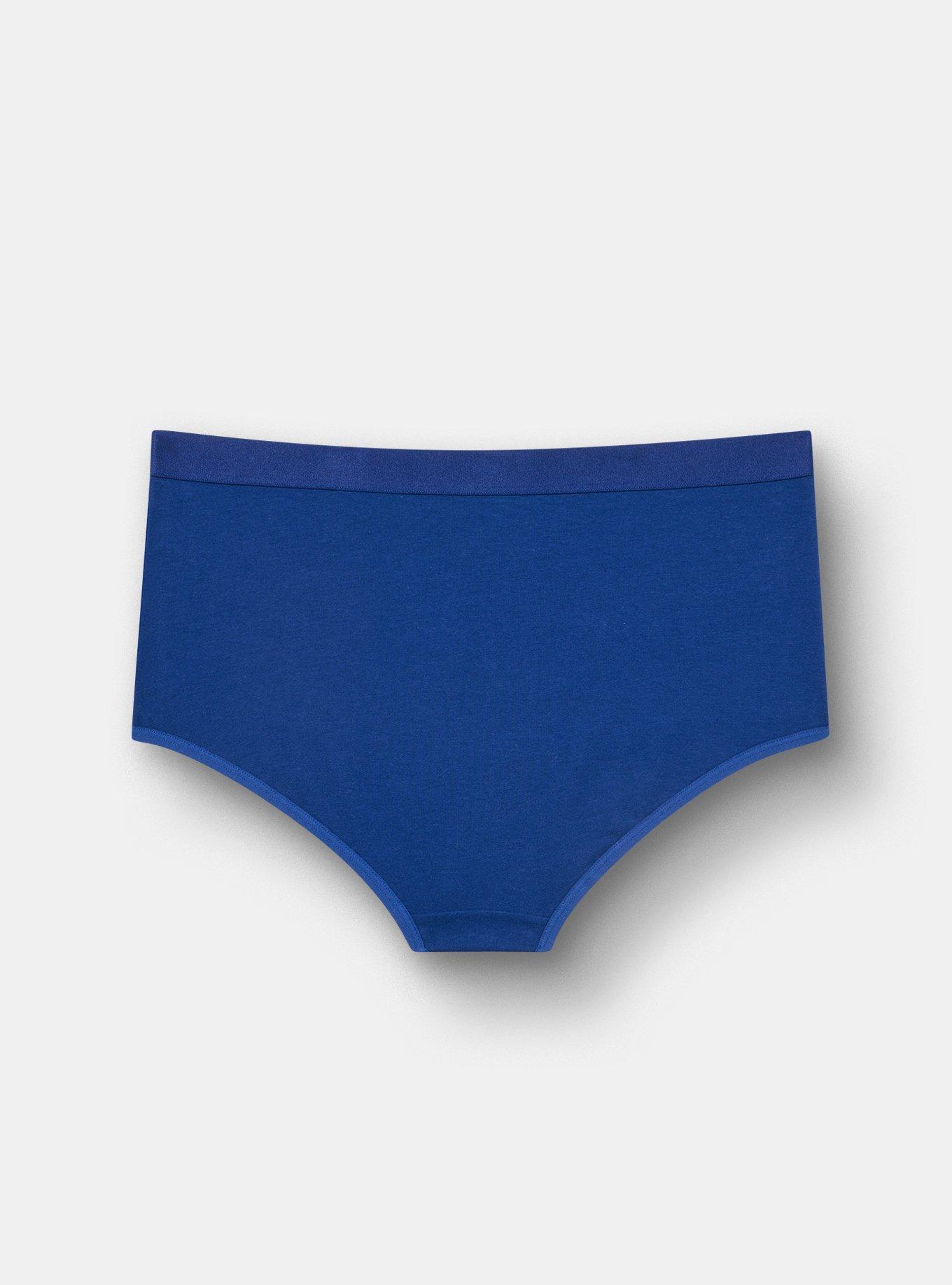 Cotton Mid-Rise Brief Panty, TOADSTOOL BLUE, alternate