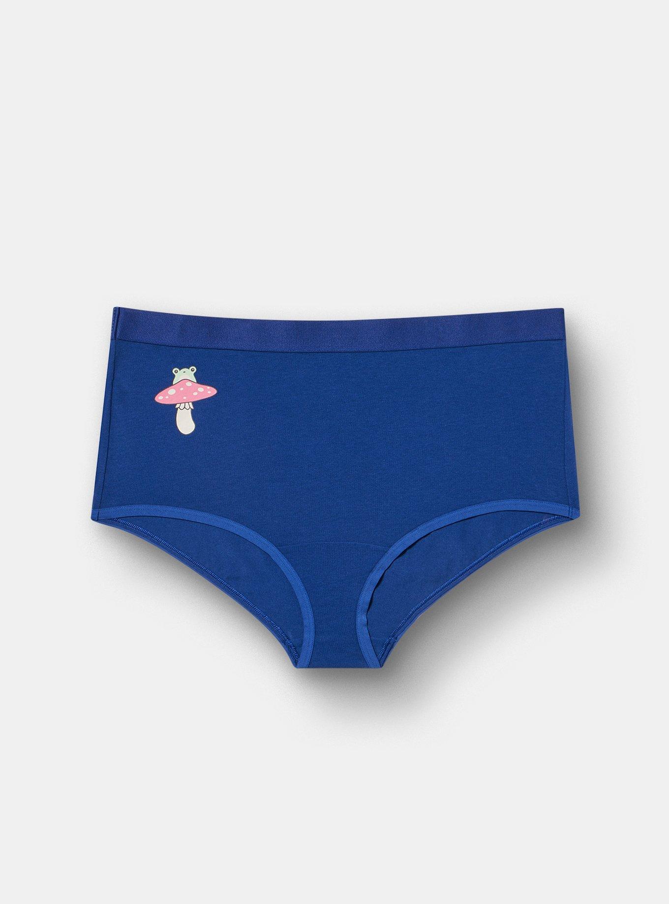 Cotton Mid-Rise Brief Panty, TOADSTOOL BLUE, hi-res