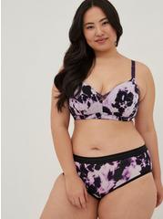 Second Skin Mid-Rise Hipster Panty, BLEACHED TIE DYE PURPLE, hi-res