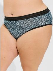 Second Skin Mid-Rise Hipster Panty, MERMAID SCALES LEGION BLUE, alternate