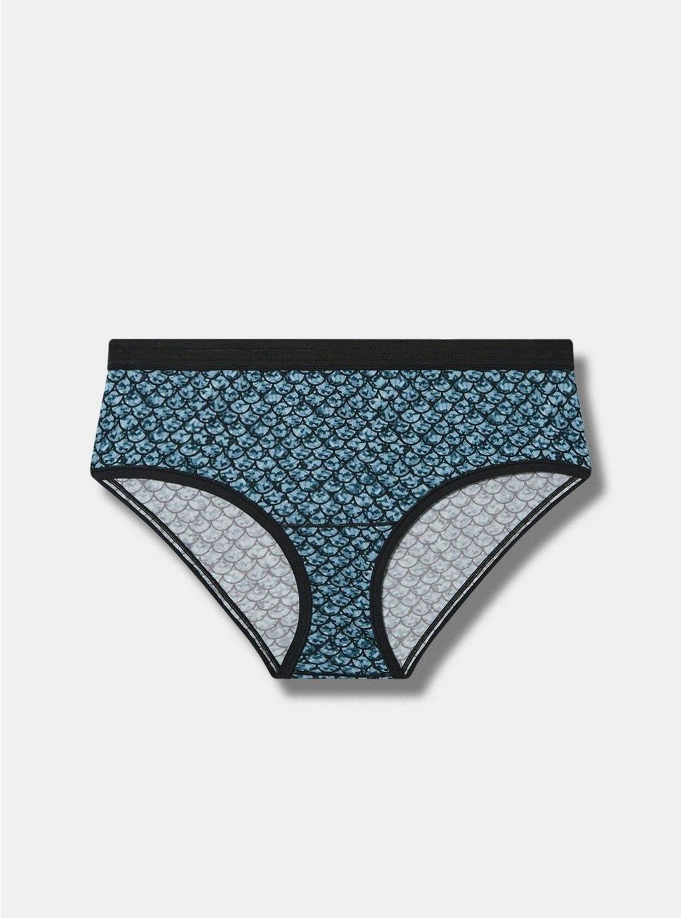 Second Skin Mid-Rise Hipster Panty, MERMAID SCALES LEGION BLUE, hi-res